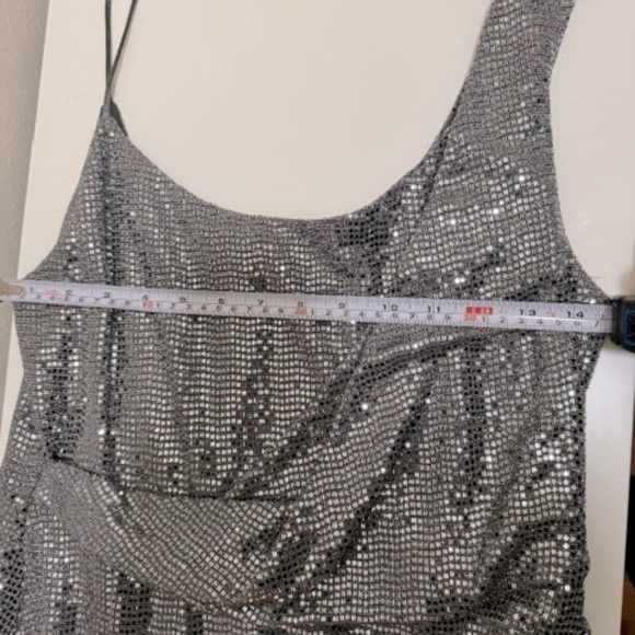 Topshop Drape Sequin Mini Dress - Picture 8 of 9